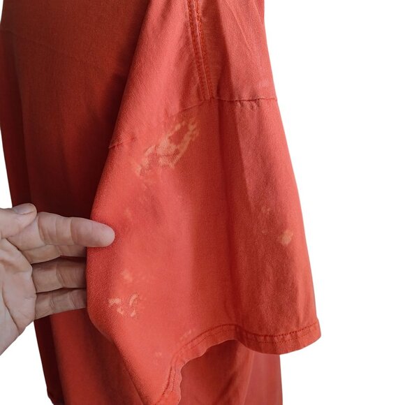2XL Vintage T-shirt 90's Anvil Coral Pink Pocket Bleach Stains Grunge Skater - Picture 7 of 7